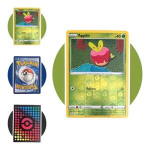 Evolving Skies Pokemon Card (N03): Applin 017/203, Reverse Holo